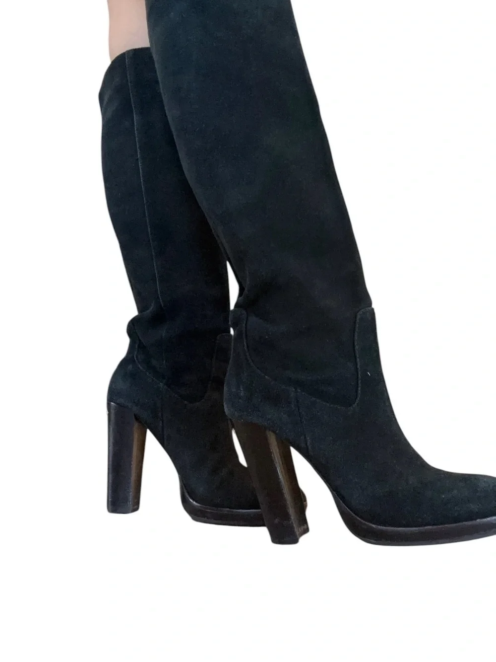 Michael Kors 'Lesley' Tall Boot Suede Black Size 8.5